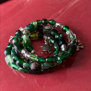 Green Beaded Bracelet